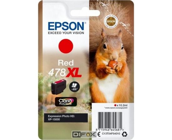Epson ink cartridge red Claria Photo HD 478 XL    T 04F5