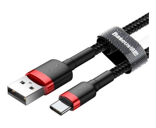Baseus Cafule CATKLF-C91 USB-C datu un uzlādes vads 3A / PD / QC 3.0 / 200 cm melns