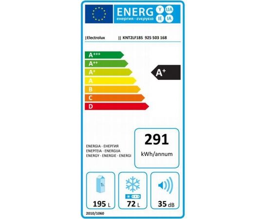 Electrolux KNT2LF18S Iebūvējama ledusskapis 177cm