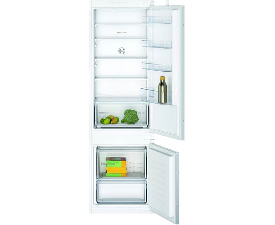 Bosch Refrigerator KIV87NSF0 A+, Built-in, Combi, Height 177 cm,   net capacity 199 L, Freezer net capacity 69 L, 39 dB, White