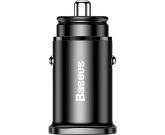 Baseus CCALL-AS01 auto lādētājs USB-C / USB / 5A / 30W / QC 4.0 / PD 3.0 / SCP / AFC melns