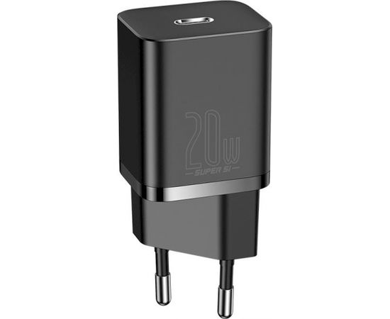 Baseus CCSUP-B01 tīkla lādētājs USB-C / 20W / 3A melns