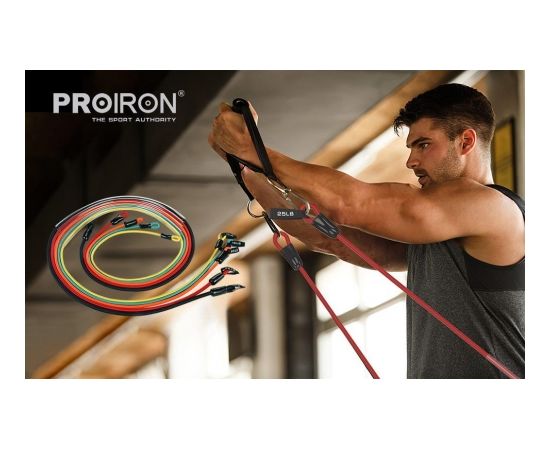 PROIRON Exercise Resistance Bands Set Multicolor, Foam, Rubber, 160 cm
