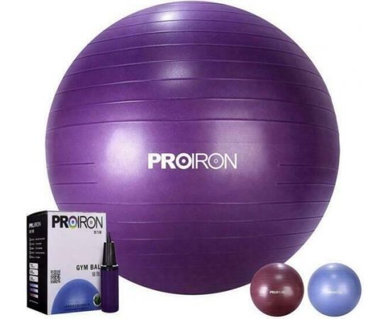 PROIRON Exercise Yoga Ball Balance Ball, Diameter: 75 cm, Thickness: 2 mm, Purple, PVC