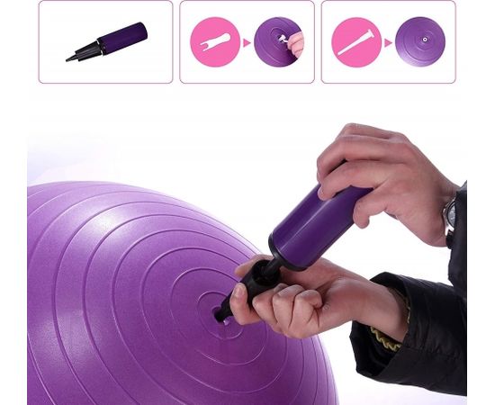 PROIRON Exercise Yoga Ball Balance Ball, Diameter: 65 cm, Thickness: 2 mm, Purple, PVC