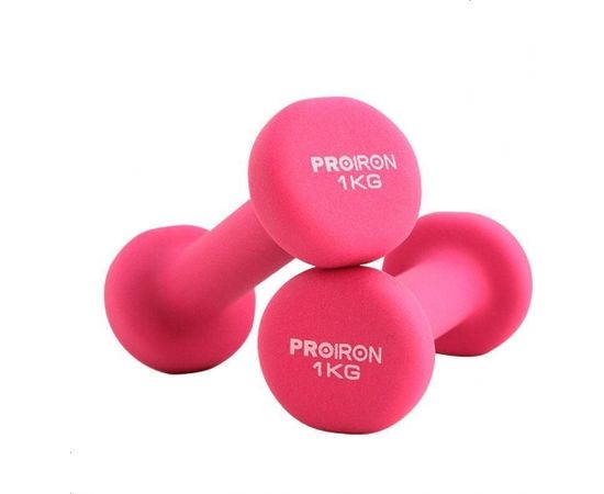 PROIRON PRKNDS12K Dumbbell Weight Set, 6 pcs (2 x 1 kg, 2 x 2 kg, 2 x 3 kg), 12 kg, Multicolor, Neoprene