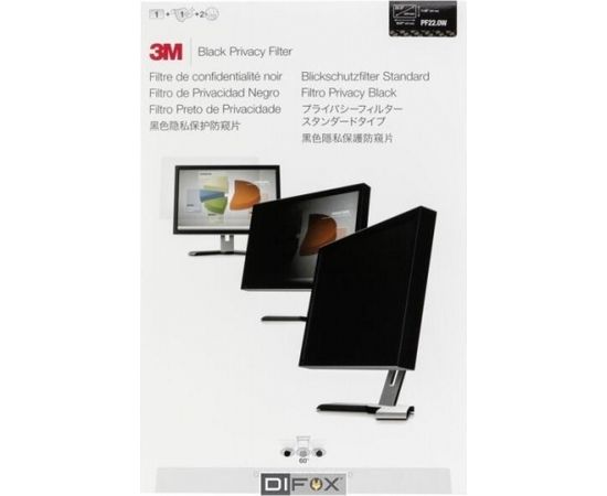 3M PF220W Privacy Filter Black for 55,9cm (22,0 ) 16:10