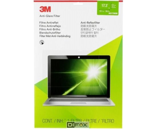 3M AG173W9B Anti-Glare Filter for LCD Widescreen Monit 17,3
