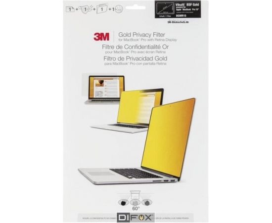 3M GFNAP005 Privacy Filter Gold Apple MacBook Pro 15