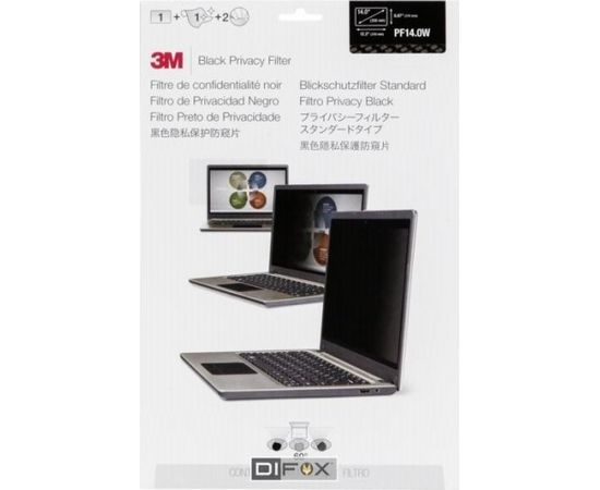 3M PF140W9B Privacy Filter Black for 35,6cm (14,0 ) 16:9