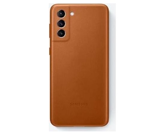 Samsung - Galaxy S21 Plus Leather Cover Brown