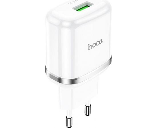 Hoco N3 сетевое зарядное устройство USB / 18W / 3A / Quick Charge 3.0 / белое