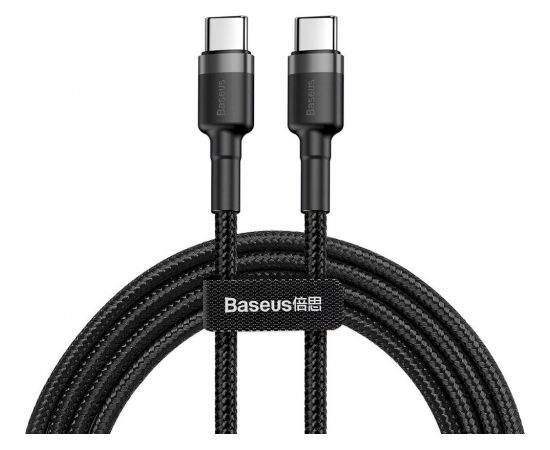 Baseus Cafule CATKLF-GG1 USB-C -> USB-C datu un uzlādes vads 60W / PD 3.0 / 100 cm melns