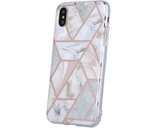 Fusion Geometric Marble silikona aizsargapvalks Apple iPhone 12 Pro Max rozā