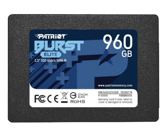 SSD Patriot Burst Elite 960 GB 2.5" SATA III (PBE960GS25SSDR)