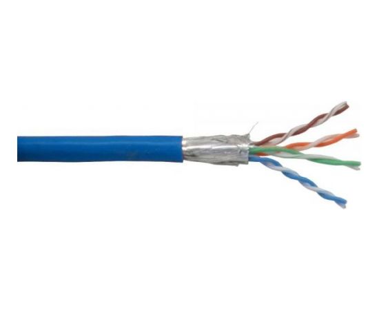 InLine Patch kabel SF/UTP Cat.5e AWG26 CCA PVC niebieski 100m (72099B)