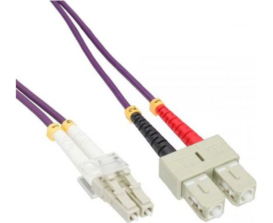 InLine Patchcord światłowodowy LC/SC, 50/125µm, OM4 10m (88640P)