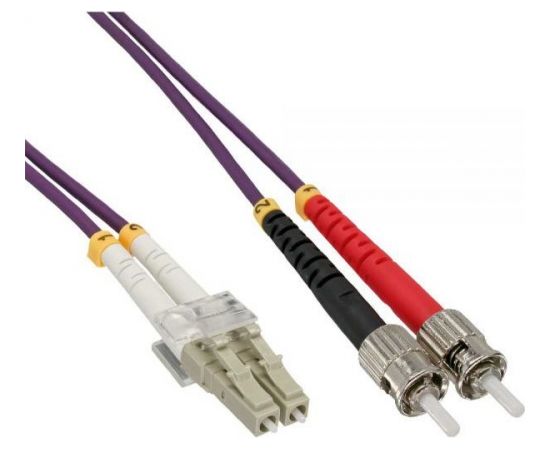 InLine Patchcord światłowodowy LC/ST 50/125µm OM4 0.5m (88504P)