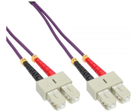 InLine Patchcord światłowodowy SC/SC, 50/125µm, OM4 0.5m (83555P)