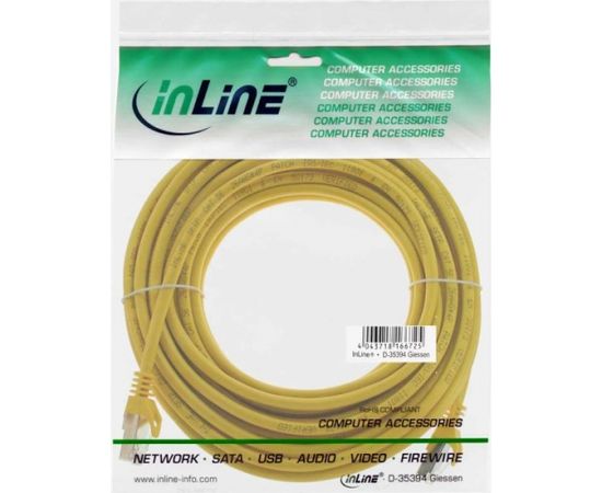 InLine Patchcord SF/UTP Cat.5e, żółty 50m (72555Y)