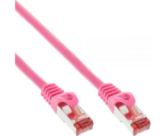 InLine Patchcord S/FTP, PiMF, Cat.6, PVC, różowy 7.5m (76407M)