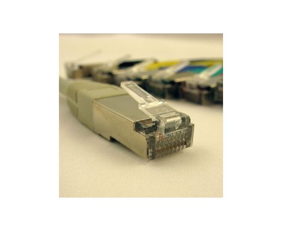 NetRack patchcord RJ45, osłonka zalewana, kat. 5e FTP, 15m szary BZPAT15F5E