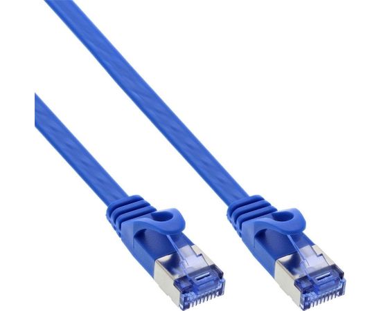 InLine Flat Patch kabel, U/FTP, Cat.6A, niebieski, 7m (71807B)