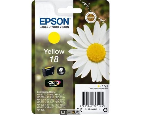 Epson ink cartridge yellow Claria Home T 180 T 1804