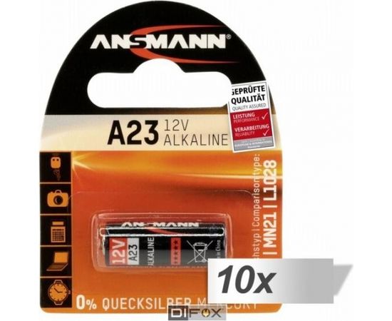 10x1 Ansmann Alkaline A23 12 V f. Remote Control