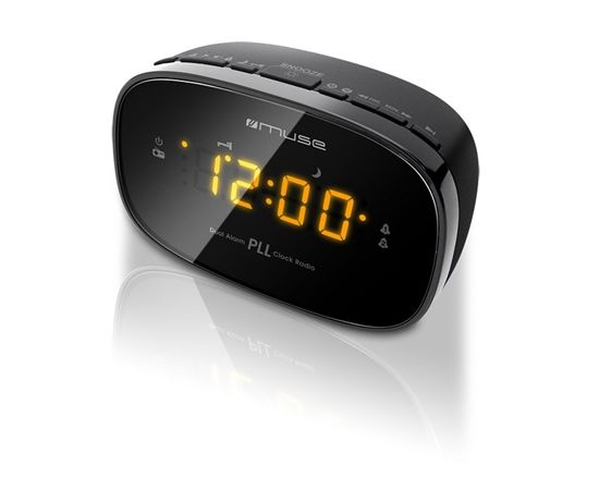 Muse Clock radio PLL M-150CR Black, Alarm function