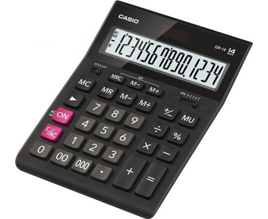 Galda kalkulators CASIO GR-14, 155x209x35 mm, melns
