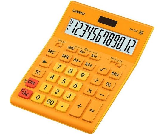 Galda kalkulators CASIO GR-12C, 155x209x35 mm, oranžs