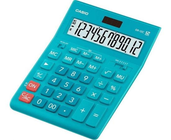 Galda kalkulators CASIO GR-12C, 155x209x35 mm, zils