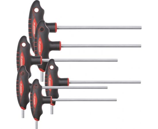 INSTRUMENTU KOMPLEKTS GEDORE Gedore Red 2K T-handle wrench set, 6 pieces (red / black)