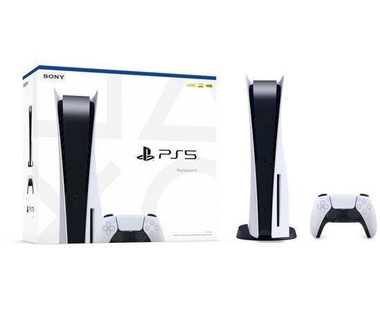 Sony PS5 PlayStation 5 4K Wi-Fi 825GB SSD Blu-Ray Disk Edition Console White Spēļu konsole