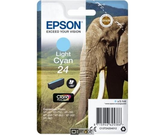 Epson ink cartridge light cyan Claria Photo HD T 242     T 2425