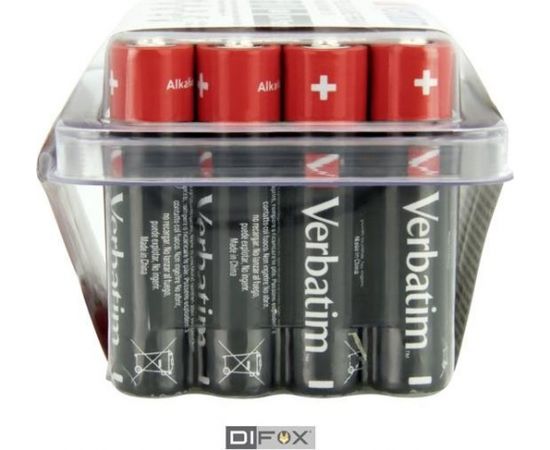 1x24 Verbatim Alkaline battery Micro AAA LR 03 PVC Box    49504