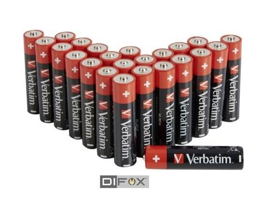 1x24 Verbatim Alkaline battery Micro AAA LR 03 PVC Box    49504