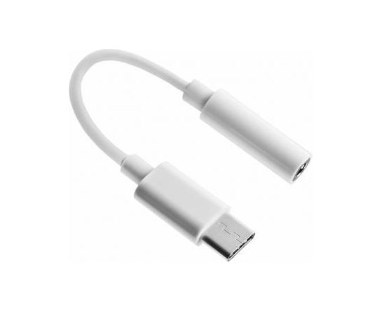 (IR Veikalā) Fusion CM20 3.5 mm uz USB-C Audio Adapteris Telefoniem Balts