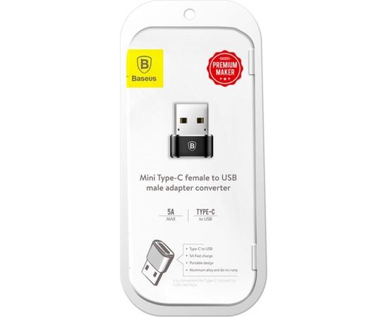 Baseus CAAOTG-01 универсальный OTG адаптер USB 3.0 на USB-C 3.1 черный