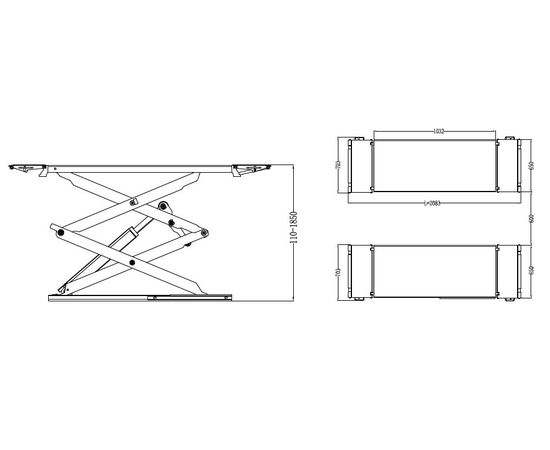 6106A 3000kg Elektrohidrauliskais šķērveida autopacēlājs