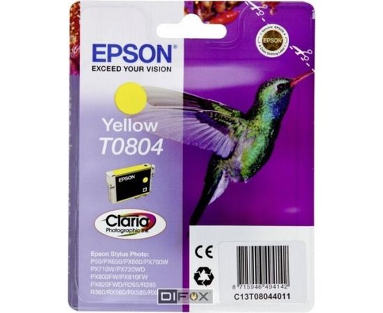 Epson ink cartridge yellow T 080     T 0804