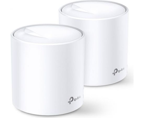 TP-Link Deco X20(2-pack) Whole Home Mesh Wi-Fi System 2x10/100/1000 ports,2.4GHz/5GHz,802.11ax,574+1201Mbps,4xInternal Antennas per Deco uni