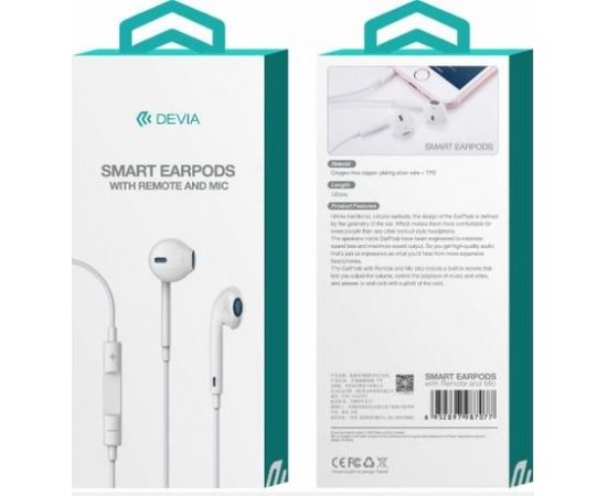 Devia Smart EarPods with Remote and Mic (3.5mm) white