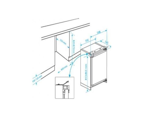 BEKO BU1153HCN A+ 82cm Built In Ledusskapji, iebūvējami
