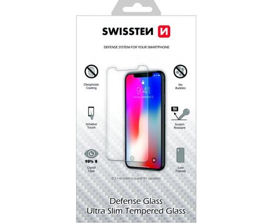 Swissten Ultra Slim Tempered Glass Premium 9H Aizsargstikls Xiaomi Mi 10 Lite