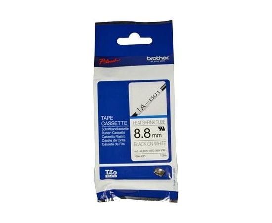 Brother HSE-221 Black on white, TZe, 1.5 m, 8.8 mm