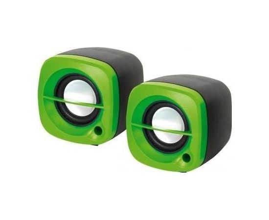 Omega OG15G Стерео Колонки для ПК 2x 3W с 3.5mm Audio / USB Питанием Зеленый