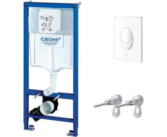 Grohe komplekts - rāmis  am, taustiņš Skate Air balts 38505SH0, stiprinājumi, 500x230 mm, h=1130 mm