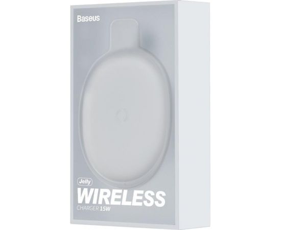 Baseus Jelly WXGD-02 Bezvadu Ātrs Lādētājs Mobilajam Ierīcēm 9V / 2A / 10W Balts Bezvadu telefonu lādētāji